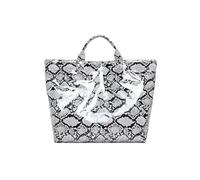 Large Capacity Letter Print Top Handle Bag For Women Animal Pattern Fashionable PVC Handbag For Commuting And Shopping Travel Bags