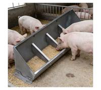 Large Capacity Livestock Feed Trough, Stainless Steel Feeder with Multiple Place Options, Easy to Clean for Hogs, Pigs, and Goats