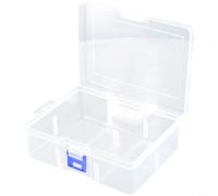 Large Capacity Lockable Transparent Plastic Storage Box for Cosmetics Jewelry Makeup Nail Accessories and Small Item Organization