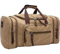 Large-Capacity Luggage Bag Fashion Leisure Travel Bag Trendy Outdoor Messenger Portable Canvas Travel Bag(2)