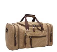 Large-Capacity Luggage Bag Fashion Leisure Travel Bag Trendy Outdoor Messenger Portable Canvas Travel Bag(2)