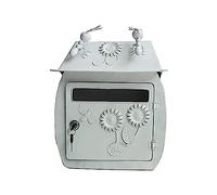 Large Capacity Mailbox Post Box with Key Lock Drop Box Waterproof Wall Mount Letter Box for Indoor and Outdoor Parcel Box(White)