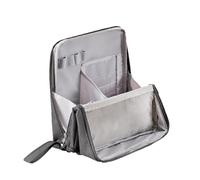 Large Capacity Makeup Bag Makeup Bags for Women Makeup Bag with Compartments Large Capacity Organiser Multi Purpose Standing Make Up Bags with Clear Divider and Handle for Travel (GY)