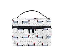 Large Capacity Makeup Bag Organiser Cute Dachshund Dogs Pattern Travel Portable Cosmetic Case Toiletry Storage Bag Wash Bag for Women Girls