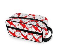 Large Capacity Makeup Bag Organiser Japan Lucky Rich Fat Cat Travel Portable Cosmetic Case Toiletry Storage Bag Tote Wash Bag for Women Girls