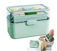 Large Capacity Medication Storage Box, Medicine Box | Pill Aid Organizer | Portable Medication Container Mobile Flooring with Homemade Handle