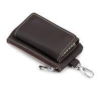 Large Capacity Men's and Women's Key Case Key Case Leather Coin Purse All-in- Bag Card Bag(1)