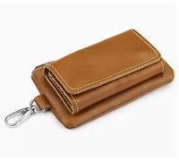 Large Capacity Men's and Women's Key Case Key Case Leather Coin Purse All-in- Bag Card Bag(3)