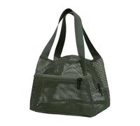 Large Capacity Mesh Beach Bag with Handle, Portable Travel Wash Shower Cosmetic Bag Storage Pouch(Green)