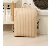 Large Capacity Mesh Laundry Bags for Delicates, Thickened 3D Wash Bag with Sturdy Handle for Sweaters and Dresses, Durable Garment Protector with Zipper Guard for Washing Machine (Khaki,Medium)
