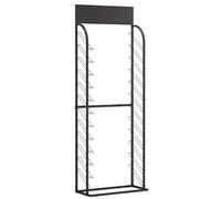 Large Capacity Metal Tile Display Rack Standing Slotted Flooring Holder for Ceramic & Marble Samples (17.7x33.8in/45x86cm) -Floor Stand for Showrooms