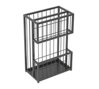 Large Capacity Metal Umbrella Holder At The Entrance,Double Layer Metal Umbrellas Stand Hotel Commercial,indoor Large-capacity Standing Umbrellas Stand,Entrance Umbrella Organizer(A,20*32*50cm/8*12.6*