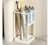 Large Capacity Metal Umbrella Holder, Commercial Square Umbrella Stand Rack, Modern Indoor Entryway Umbrella Barrel