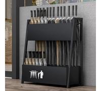 Large Capacity Metal Umbrella Stand with Drip Tray, Freestanding Umbrella Storage Organizer for Hallway Entryway