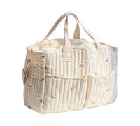 Large Capacity Mom Bag Embroidered Pattern Diaper Splashproof Crossbody Travel Storage Shoulder Handbag Easy To Clean