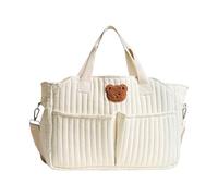 Large Capacity Mom Bag Embroidered Pattern Diaper Splashproof Crossbody Travel Storage Shoulder Handbag Easy To Clean