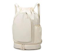 Large Capacity Multifunction Daypack Decor Carrier Badminton Racket Bag for Dating Outdoor Activities(White)