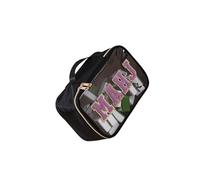 Large Capacity Multifunctional Storage Carrier Featuring Printed Letters Visible Design for Cosmetics Travel Needs and Home Organization Clear Makeup Bag with Handle