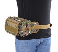 Large Capacity Multilayer Oxford Cloth Waist Bag for Cycling, Climbing, Fishing with Adjustable Buckle & Breathable Design, Perfect for Outdoor Sports, Camouflage Green