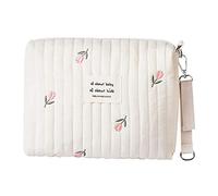 Large Capacity Nappy Bags Embroidery Changing Bag Quilted Cute Cotton Portable Cartoon Shape for Baby Accessory (tulip)