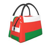 Large Capacity Oman Flag Lunch Bag for School Work Kids Girls Boys Women Men Travel Tote Bag Lunch Box School Lunchbox Tote Outdoor Picnic Lunchboxes for Travel Picnic