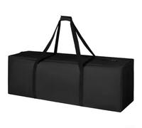 Large Capacity Outdoor Storage Bag Waterproof With Upgraded Zipper For Camping Gear Foldable Oxford Cloth Tote Featuring Reinforced Handles For Easy Carrying Black(127 * 33 * 33cm)