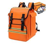 Large Capacity Oxford Cloth Fire Backpack 35x20x44 Cm School Backpack Fire School Bags Orange With Compartments Outdoor Security Bags With Farm