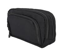 Large Capacity Pen Bag Stationery Organizer Pencil Case Makeup Organizer Bag with Multiple Compartments Water Resistant Oxford Fabric for School Office Travel Home (Black)