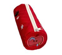 Large Capacity Pencil Bag Embroidered Fabric Pencil Case Large Compartment Pen Organiser Pouches for Student Women Pen Bag