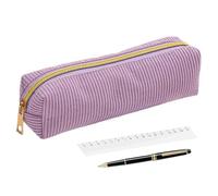 Large Capacity Pencil Case,Aesthetic Pencil Case | Corduroy Solid Color Stationery Pouch for Students Pens Eraser Ruler Marker Notepad