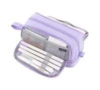 Large Capacity Pencil Case, Big Pencil Pouch, 9 Inch Pen Organizer with 4 Compartments, Durable Oxford Cloth Pen Bag with Smooth Zipper, Stationery Storage Holder with Multi Pocket Design