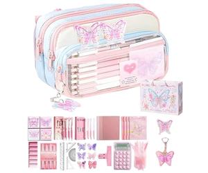 Large Capacity Pencil Case - Expandable Pencil Case | Large Capacity PenćilČasePen Pouch Organizer for Commuting Travel Journaling Marking Kids College Students Youth Girls Teens Adults.