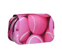 Large Capacity Pencil Case For Girls & Boys, Double Layer Pencil Case With Flip Top, Bright Tennis Balls Pen Bag Organizer, Portable Office Stationery Makeup Bag Pencil Pouch For School College Exams