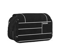 Large Capacity Pencil Case For Girls & Boys, Double Layer Pencil Case With Flip Top, Classic Movie Clapboard Black Pen Bag Organizer, Portable Office Stationery Bag Pencil Pouch For School College