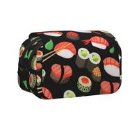 Large Capacity Pencil Case For Girls & Boys, Double Layer Pencil Case With Flip Top, Japanese Sushi Shrimp Pen Bag Organizer, Portable Office Stationery Makeup Bag Pencil Pouch For School College