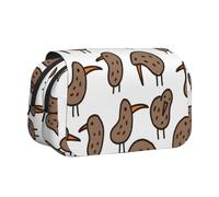 Large Capacity Pencil Case For Girls & Boys, Double Layer Pencil Case With Flip Top, Kiwi Birds Cute Pen Bag Organizer, Portable Office Stationery Makeup Bag Pencil Pouch For School, College, Exams