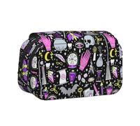 Large Capacity Pencil Case For Girls & Boys, Double Layer Pencil Case With Flip Top, Magic Witch Bohemian Drawing Pen Bag Organizer, Portable Office Stationery Bag Pencil Pouch For School College