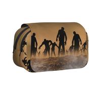 Large Capacity Pencil Case For Girls & Boys, Double Layer Pencil Case With Flip Top, Many Zombie Pen Bag Organizer, Portable Office Stationery Makeup Bag Pencil Pouch For School, College, Exams