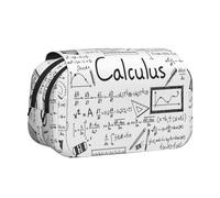 Large Capacity Pencil Case For Girls & Boys, Double Layer Pencil Case With Flip Top, Math Calculus Pen Bag Organizer, Portable Office Stationery Makeup Bag Pencil Pouch For School, College, Exams