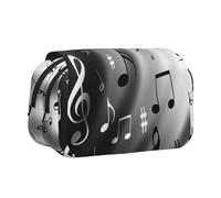 Large Capacity Pencil Case For Girls & Boys, Double Layer Pencil Case With Flip Top, Music Notes Print Pen Bag Organizer, Portable Office Stationery Makeup Bag Pencil Pouch For School, College, Exams