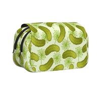 Large Capacity Pencil Case For Girls & Boys, Double Layer Pencil Case With Flip Top, Sushi Dill Pickles Pen Bag Organizer, Portable Office Stationery Makeup Bag Pencil Pouch For School, College, Exams