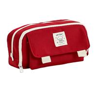 Large Capacity Pencil case for Girls, Elementary School Students, high-Value Stationery Bag(red,21 * 11 * 8cm)