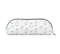 Large Capacity Pencil Case For School & Travel, Hunting Arrows Triangles Deer Pen Pouch, Leather Semi-Circle Organizer For Boys Girls Teens, Stationery Organizer Office Makeup Bag For Women Men