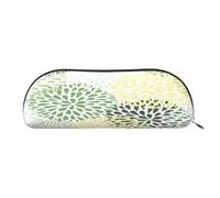 Large Capacity Pencil Case For School & Travel, Petals Garden Leaves Pen Pouch, Leather Semi-Circle Organizer For Boys Girls Teens Students, Stationery Organizer Office Makeup Bag For Women Men