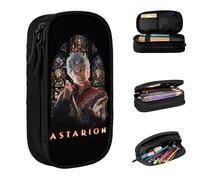 Large Capacity Pencil Case, Funny Yellow Smile Face Pattern Pencil Pouch 2 Compartments Pencil Bag