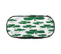 Large capacity pencil case, happy st patrick's day Organizer with Zippered, Compartments & Elastic Pen Holders for School, Office, Lightweight pen bag for Travel, MULTI-USE Oxford Fabric pencil bag