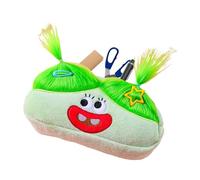 Large Capacity Pencil Case,Long Hair Doll Pencil Case | Cute Aesthetic Pencil Case | Pen Storage Stationery Pencil Case Organizer with Zipper, green, Consulte la descripción, See description