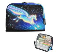 Large Capacity Pencil Case Organizer 8.3x5.9in Magical Unicorns Nebula Pen Pouch for School Office Travel