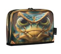 Large Capacity Pencil Case Organizer Makeup Pouches Funny Animal Head Green | wide-open Kids Stationery Organizer Soft School Supplies estuche para lapices negro