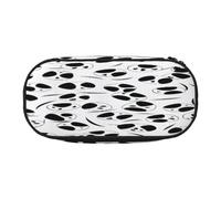 Large capacity pencil case, Panda Cute Printed Pattern Organizer with Zippered, Compartments Elastic Pen Holders for School, Office, Lightweight pen bag for Travel, MULTI-USE Oxford Fabric pencil bag